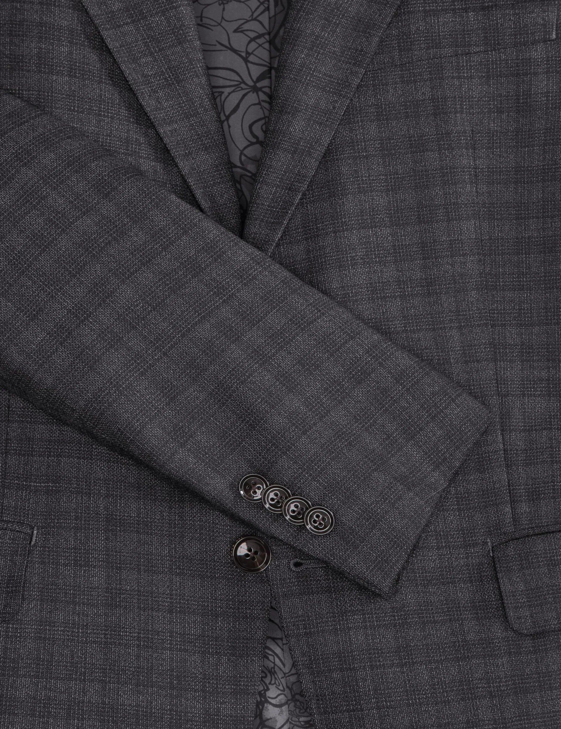 Single Breasted Two Button Notch Fully Fashioned Tattersall Suit Jacket