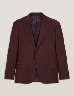 Single Breasted Two Button Notch Fully Fashioned Twill Suit Jacket