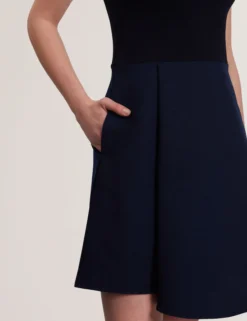 Sleeveless High Neck 2-in-1 Mini Dress