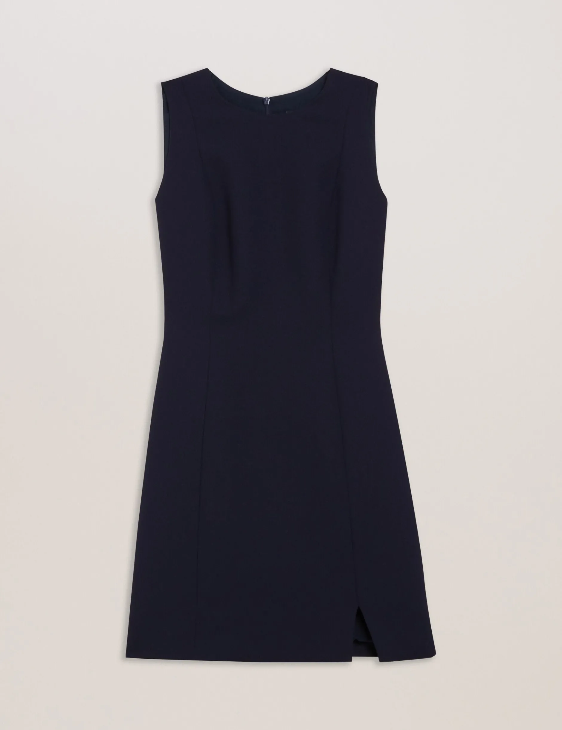 Sleeveless Tailored Mini Dress With Side Split