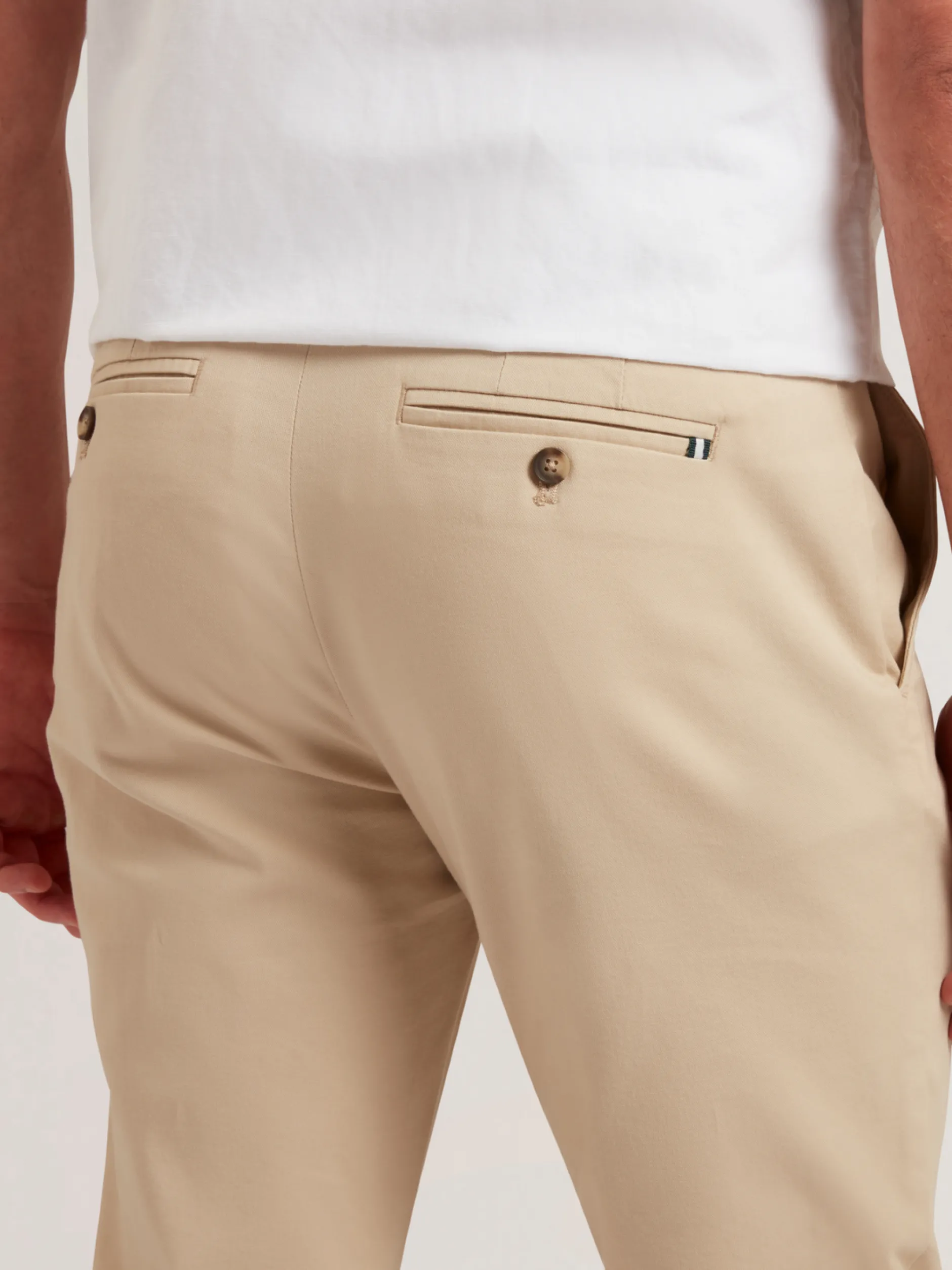 Slim Fit Cotton Blend Chinos