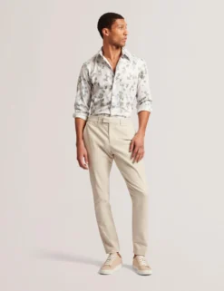 Slim Fit Cotton Blend Chinos