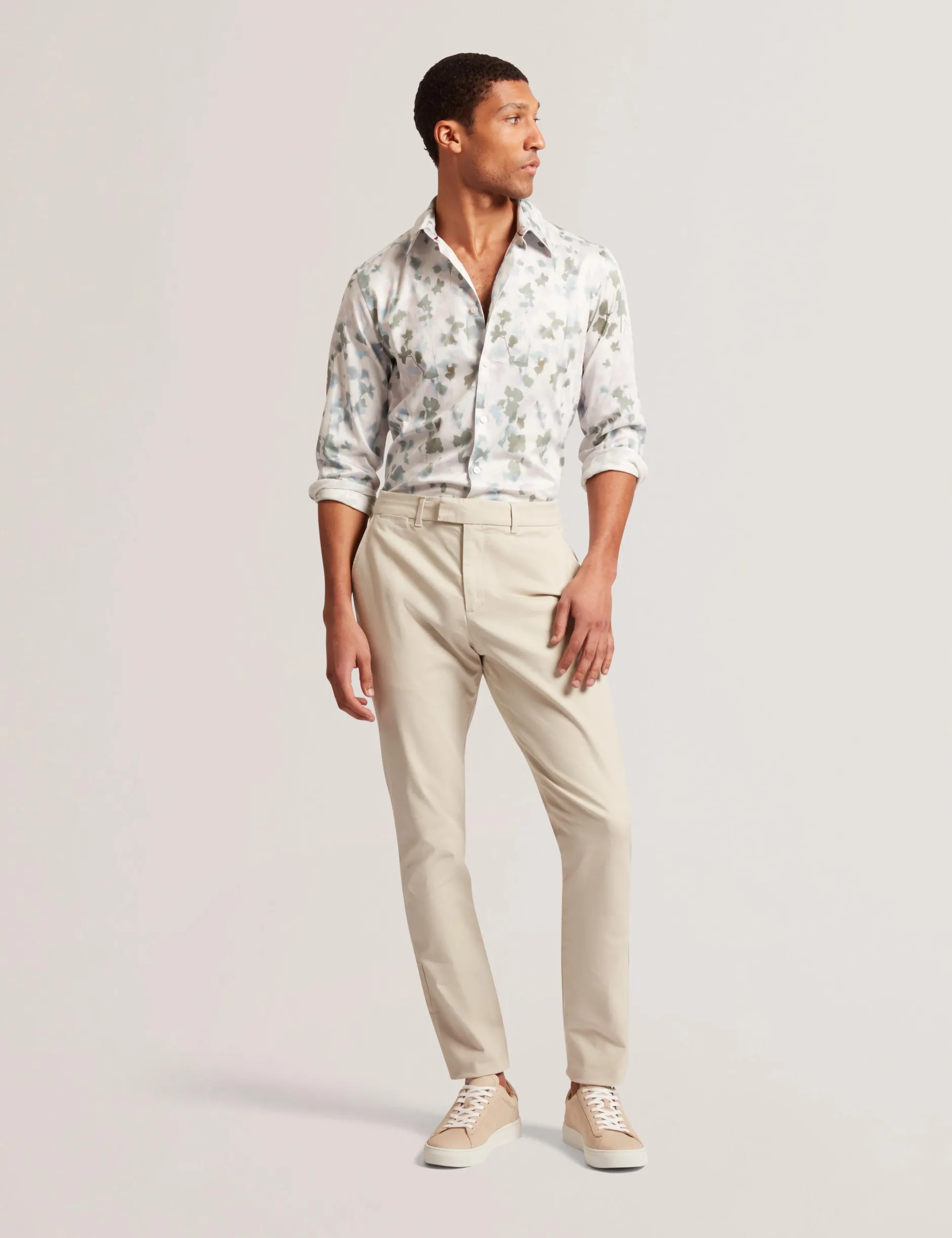 Slim Fit Cotton Blend Chinos