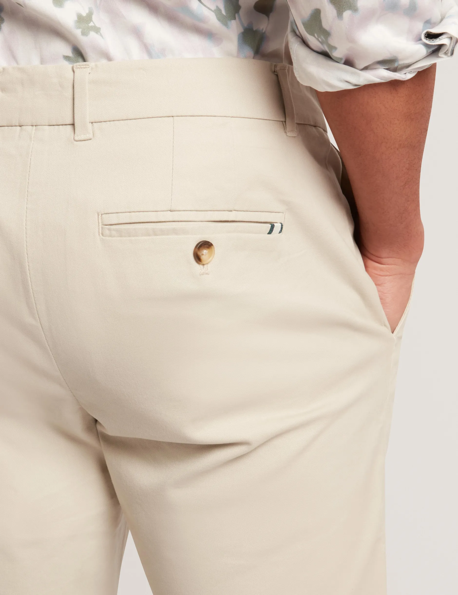 Slim Fit Cotton Blend Chinos