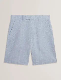 Slim Fit Linen Blend Tailored Shorts