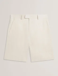 Slim Fit Linen Blend Tailored Shorts