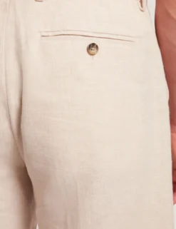 Slim Fit Linen Blend Tailored Shorts