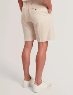 Slim Fit Linen Blend Tailored Shorts