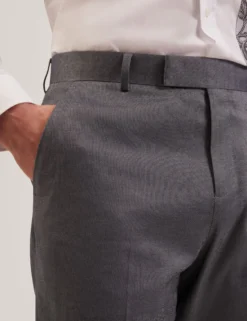 Slim Fit Stretch Cotton Twill Smart Pants