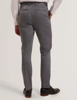 Slim Fit Stretch Cotton Twill Smart Pants