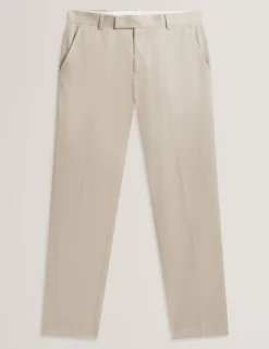 Slim Fit Stretch Cotton Twill Smart Pants