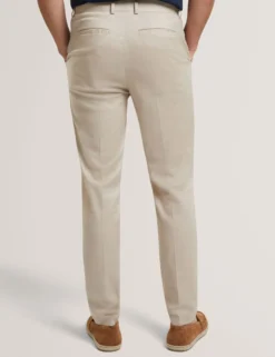 Slim Fit Stretch Cotton Twill Smart Pants