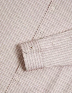 Slim Geo Striped Long Sleeve Shirt