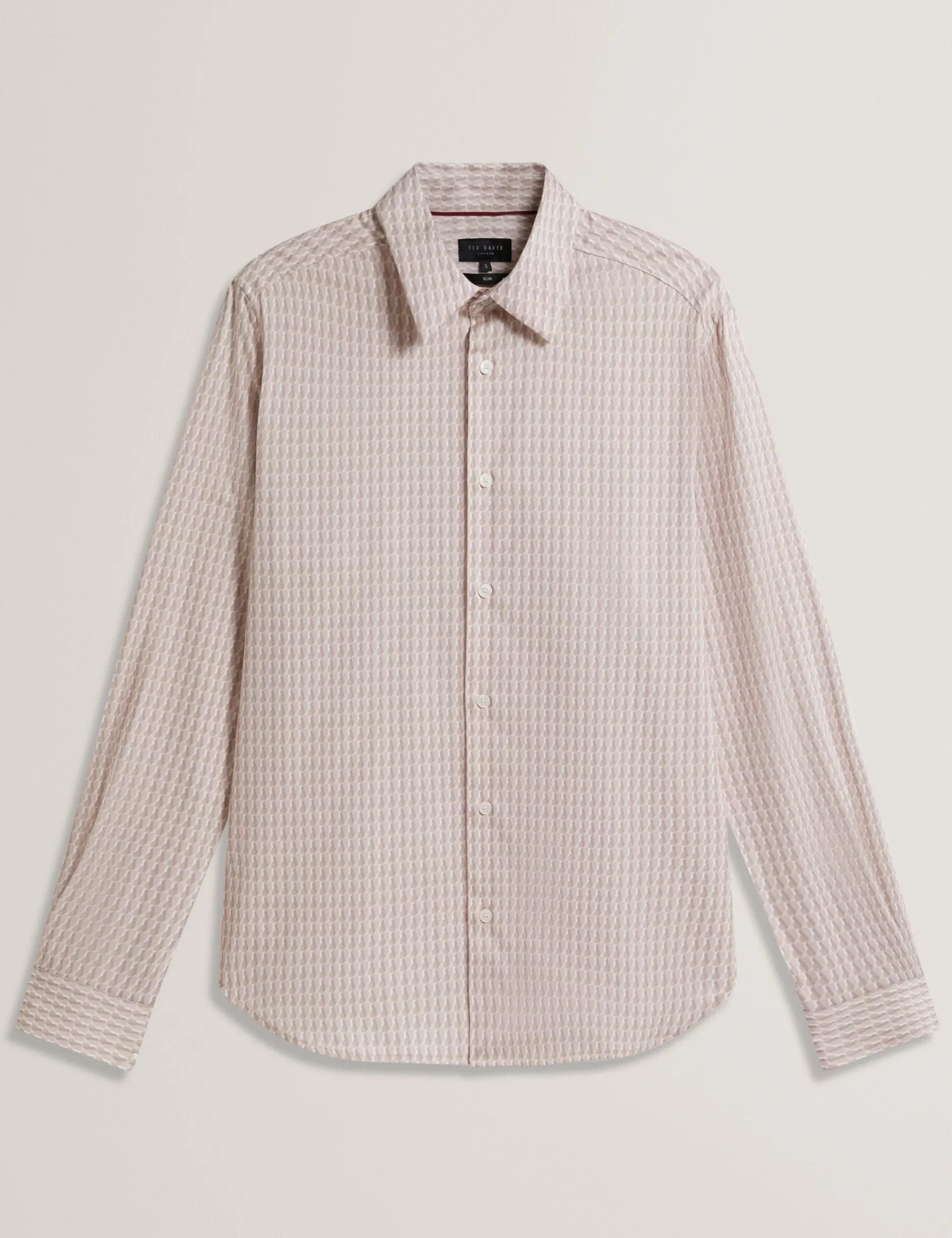 Slim Geo Striped Long Sleeve Shirt