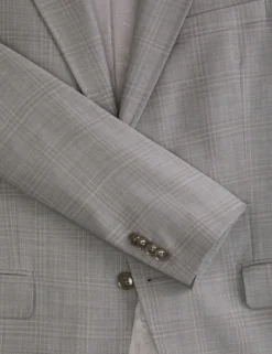 Soft Check Modern Fit Wool Suit Jacket
