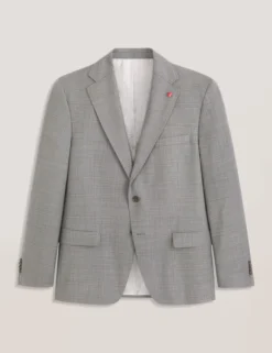 Soft Check Modern Fit Wool Suit Jacket