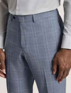 Soft Check Wool Modern Fit Suit Pants