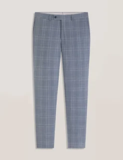Soft Check Wool Modern Fit Suit Pants