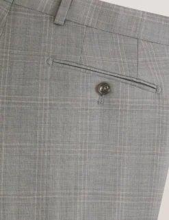 Soft Check Wool Modern Fit Suit Pants