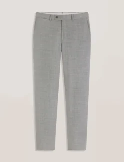 Soft Check Wool Modern Fit Suit Pants