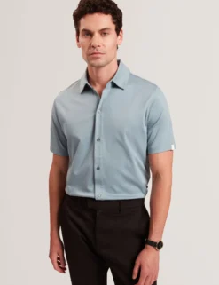 Soft Jersey Button-Through Polo Shirt
