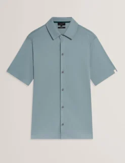 Soft Jersey Button-Through Polo Shirt