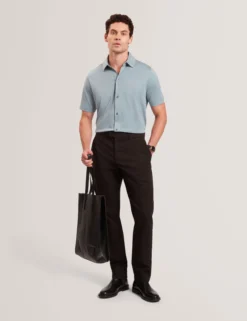 Soft Jersey Button-Through Polo Shirt