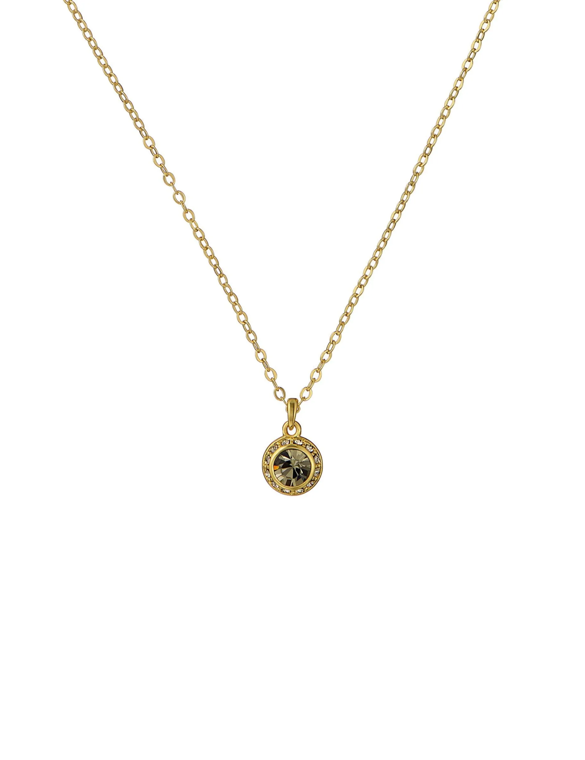 Solitaire Sparkle Crystal Pendant Necklace