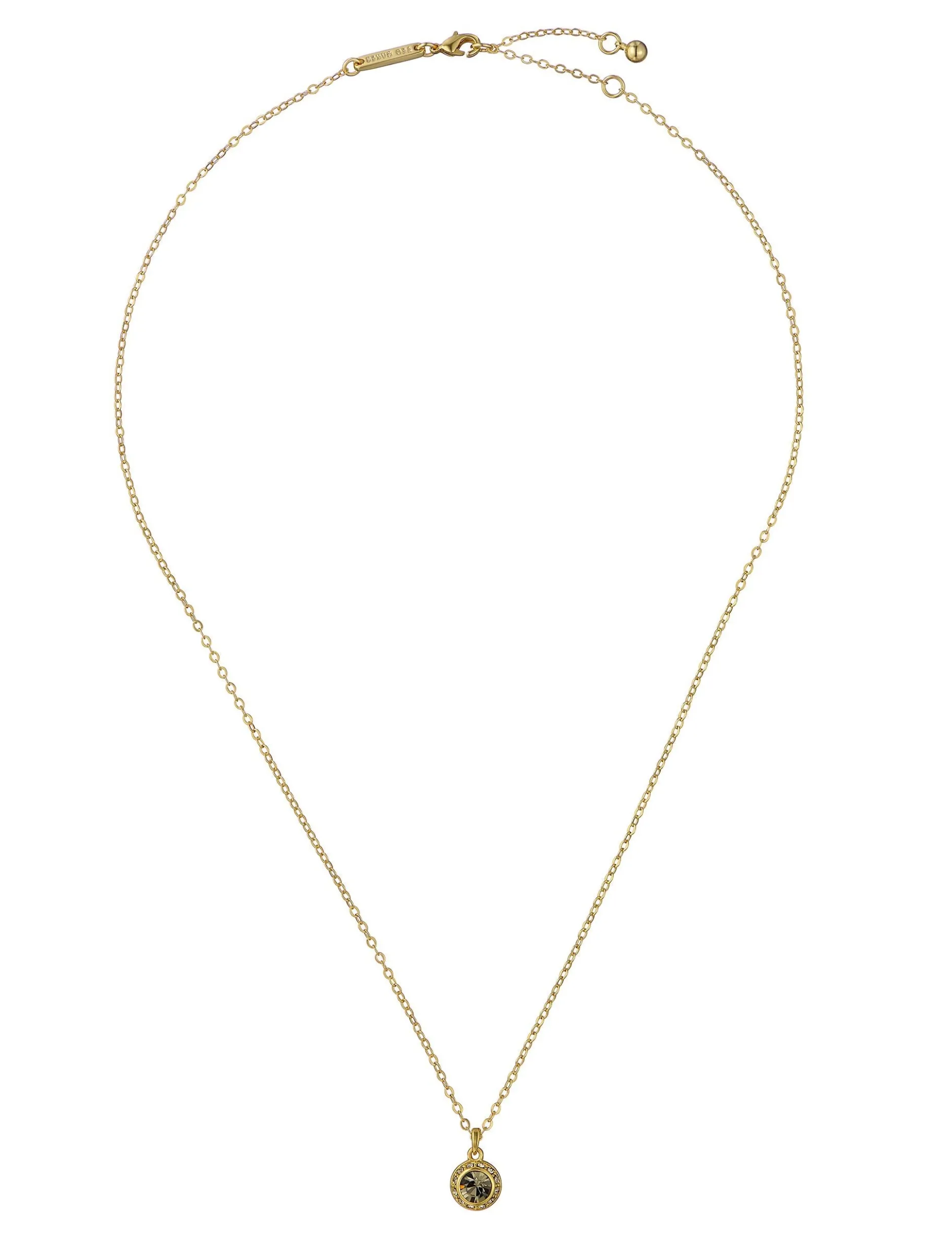 Solitaire Sparkle Crystal Pendant Necklace