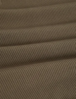 Stitched Rib Open Neck Polo Shirt
