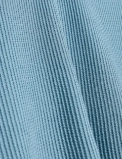 Stitched Rib Open Neck Polo Shirt