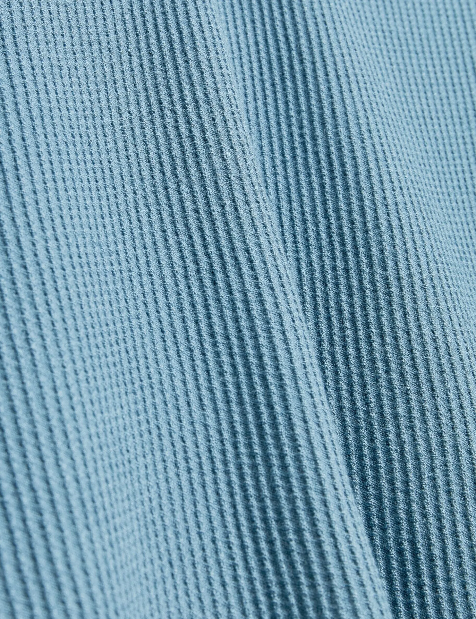 Stitched Rib Open Neck Polo Shirt