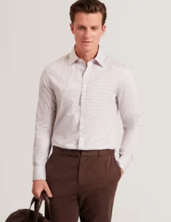 Striped Cotton Long Sleeve Shirt