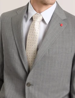 Striped Wool Modern Fit Suit Jacket