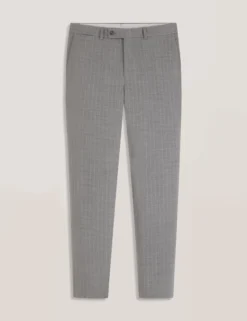 Striped Wool Modern Fit Suit Pants