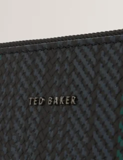Striped Woven Leather 13-Inch Laptop Sleeve