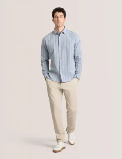 Striped Woven Long Sleeve Shirt