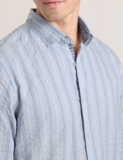 Striped Woven Long Sleeve Shirt