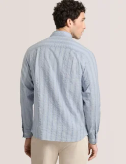 Striped Woven Long Sleeve Shirt