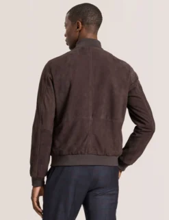 Suede Button Front Jacket