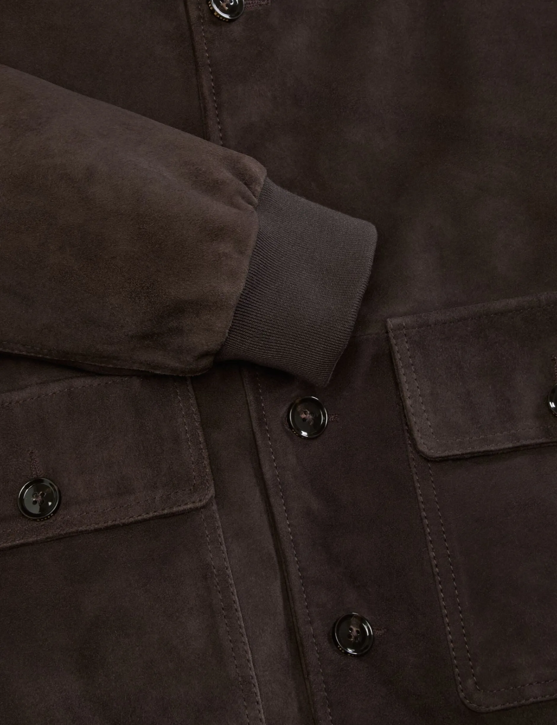 Suede Button Front Jacket