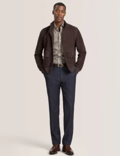 Suede Button Front Jacket
