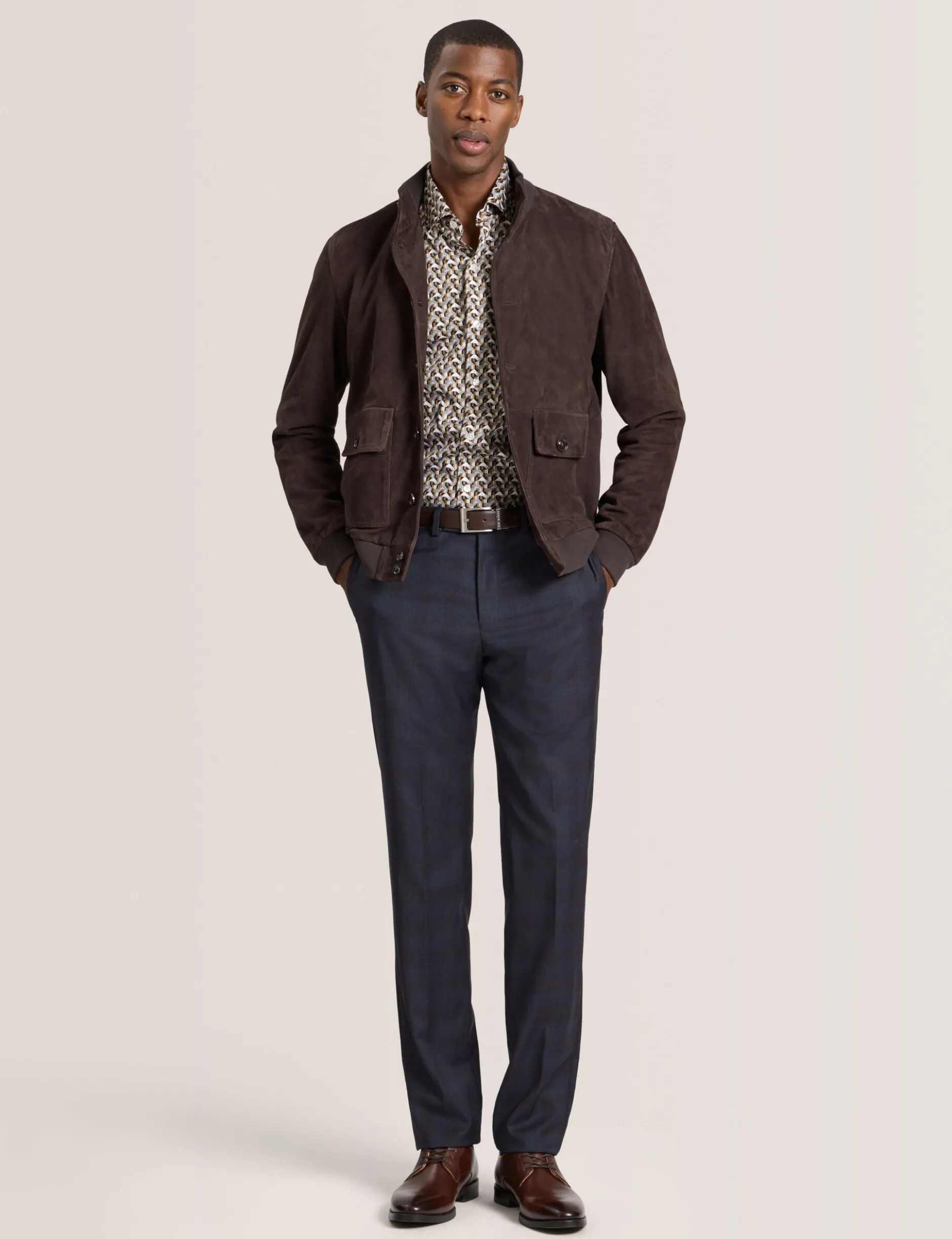Suede Button Front Jacket