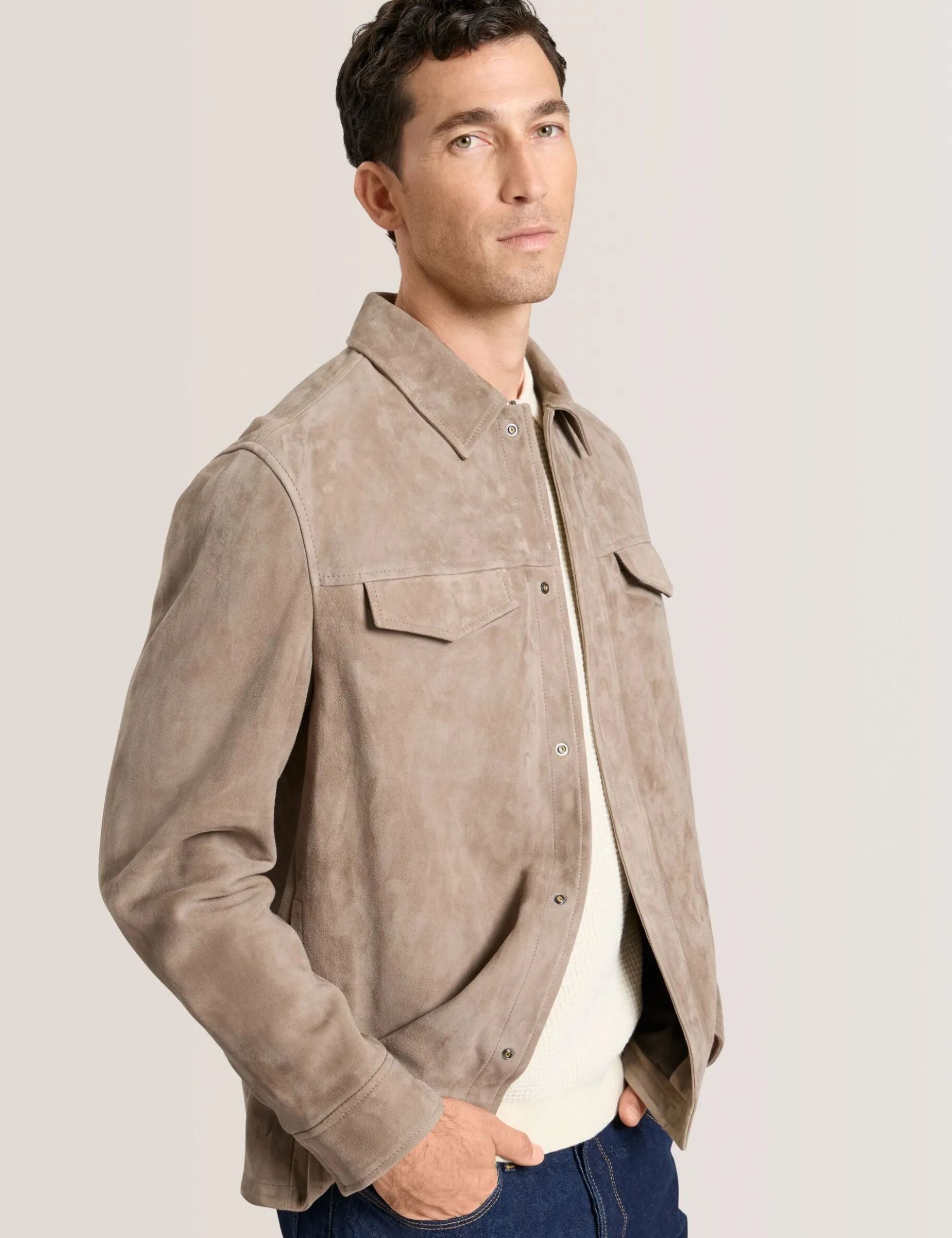 Suede Shirt Jacket