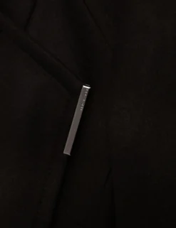 Tailored Cropped Wool Wrap Jacket