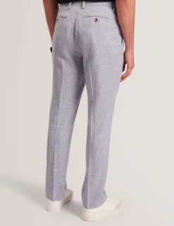 Tailored Linen Blend Slim Fit Pants