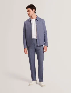 Tailored Linen Blend Slim Fit Pants