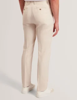 Tailored Linen Blend Slim Fit Pants
