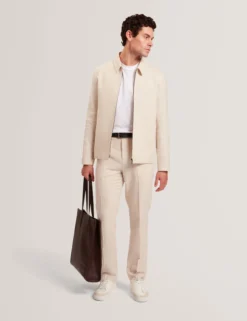 Tailored Linen Blend Slim Fit Pants