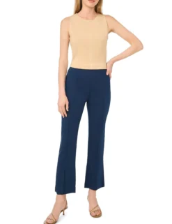 Tailored Pintuck Straight Leg Trousers